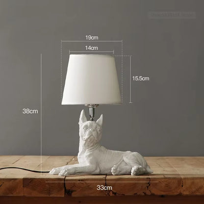 Nordic Animal Puppy LED Table Lamps for Living Room Modern Creative Decorative Bedroom Lamp Industrial Light Fixtures Luminaire