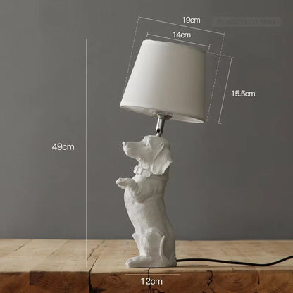 Nordic Animal Puppy LED Table Lamps for Living Room Modern Creative Decorative Bedroom Lamp Industrial Light Fixtures Luminaire