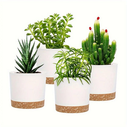 4Pcs Flowerpot 5Inch Removable Bottom round Flower Pot Detachable Bottom Flower Pot Home Supplies Breathable Flower Pot