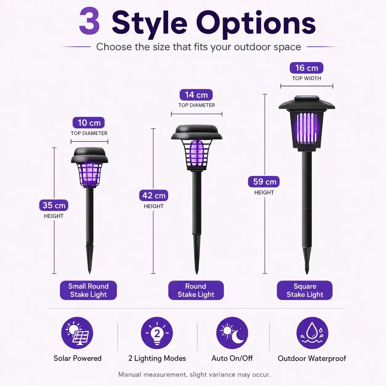 Solar Mosquito Zapper Pathway Light – 2-in-1 UV Bug Killer & LED Garden Lamp