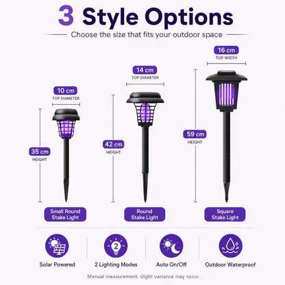 Solar Mosquito Zapper Pathway Light – 2-in-1 UV Bug Killer & LED Garden Lamp
