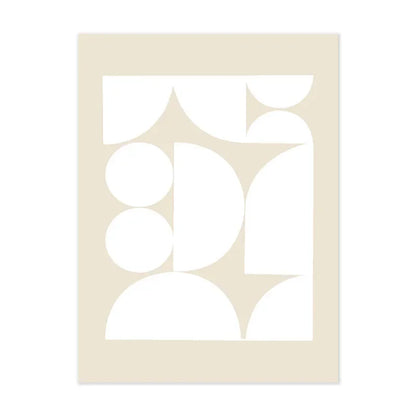 Abstract Geometric Wall Art Canvas Print Set – Modern Minimalist Black & Beige Poster Decor