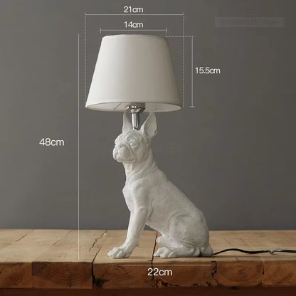 Nordic Animal Puppy LED Table Lamps for Living Room Modern Creative Decorative Bedroom Lamp Industrial Light Fixtures Luminaire