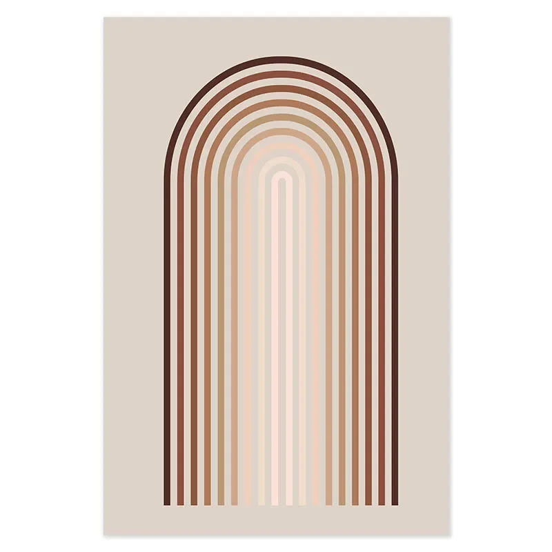 Abstract Geometric Wall Art Canvas Print Set – Modern Minimalist Black & Beige Poster Decor