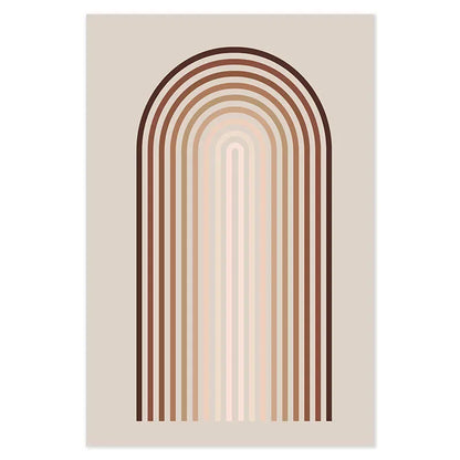 Abstract Geometric Wall Art Canvas Print Set – Modern Minimalist Black & Beige Poster Decor