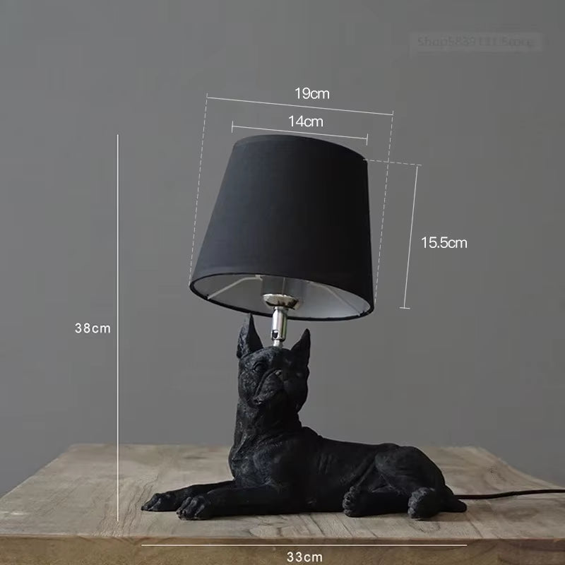 Nordic Animal Puppy LED Table Lamps for Living Room Modern Creative Decorative Bedroom Lamp Industrial Light Fixtures Luminaire