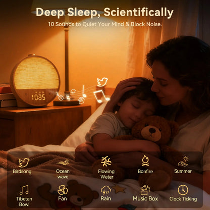 Sunrise Alarm Clock with Ambient Light & White Noise