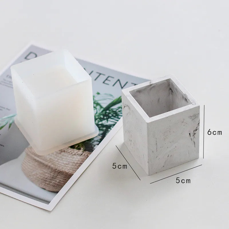 DIY Gardening Flowerpot Silicone Mold Home Gardening Plaster Flowerpot Concrete Candle Jar Jewelry Storage Box Production