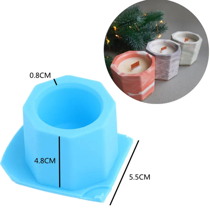 DIY Gardening Flowerpot Silicone Mold Home Gardening Plaster Flowerpot Concrete Candle Jar Jewelry Storage Box Production