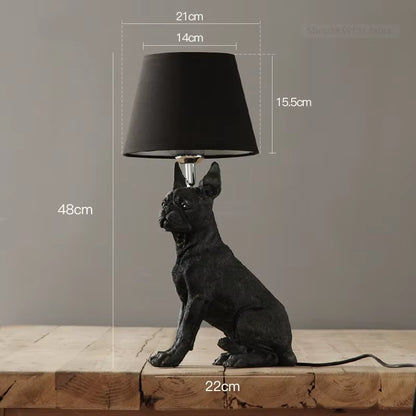 Nordic Animal Puppy LED Table Lamps for Living Room Modern Creative Decorative Bedroom Lamp Industrial Light Fixtures Luminaire