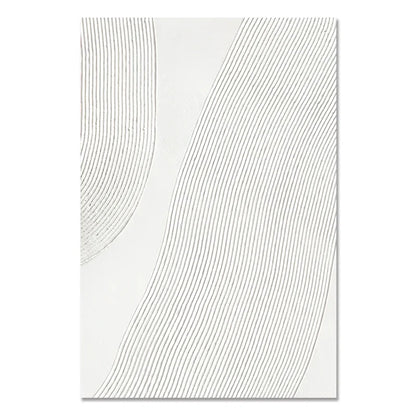 Abstract Geometric Wall Art Canvas Print Set – Modern Minimalist Black & Beige Poster Decor