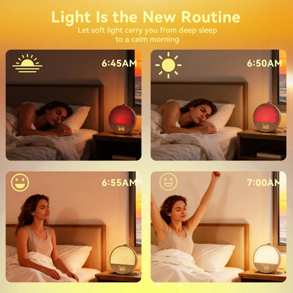 Sunrise Alarm Clock with Ambient Light & White Noise