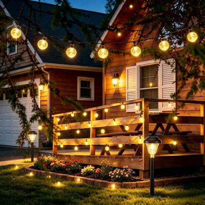 Solar Globe String Lights for Outdoor Magic