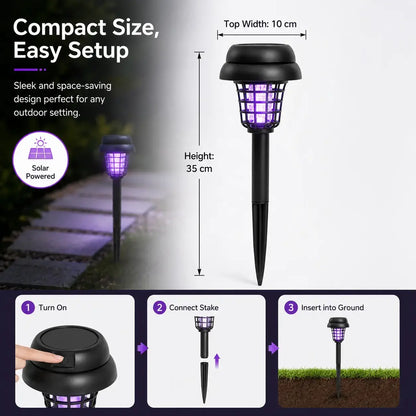 Solar Mosquito Zapper Pathway Light – 2-in-1 UV Bug Killer & LED Garden Lamp