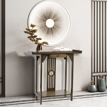Rustic Entryway Console Table with Drawer