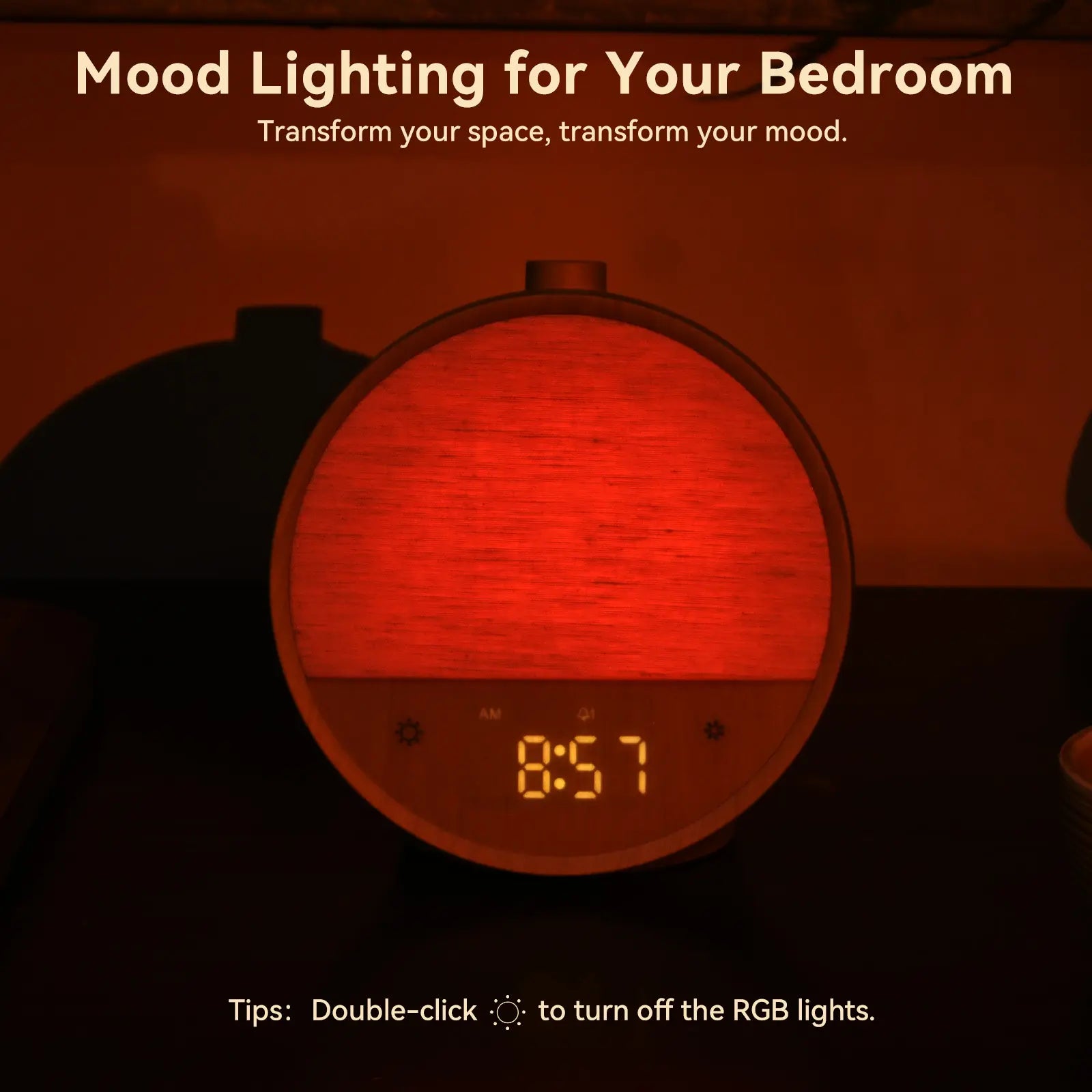 Sunrise Alarm Clock with Ambient Light & White Noise