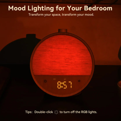 Sunrise Alarm Clock with Ambient Light & White Noise