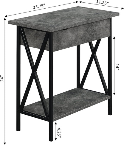 Modern Farmhouse Nightstand with 2 Rattan Drawers