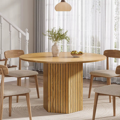 Industrial Round Dining Table for 4–6 People