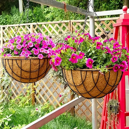 12Inchhanging Basket Flowerpot Coconut Palm Indoor Flowerpot Hanging Basket Flowerpot Hanging Plant Indoor and Outdoor Flowerpot