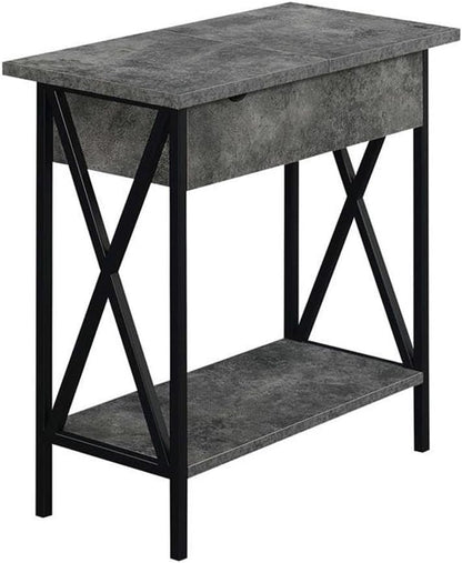 Modern Farmhouse Nightstand with 2 Rattan Drawers