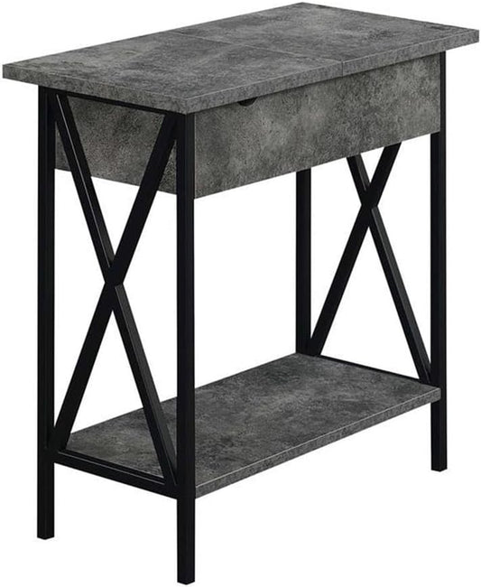 Modern Farmhouse Nightstand with 2 Rattan Drawers