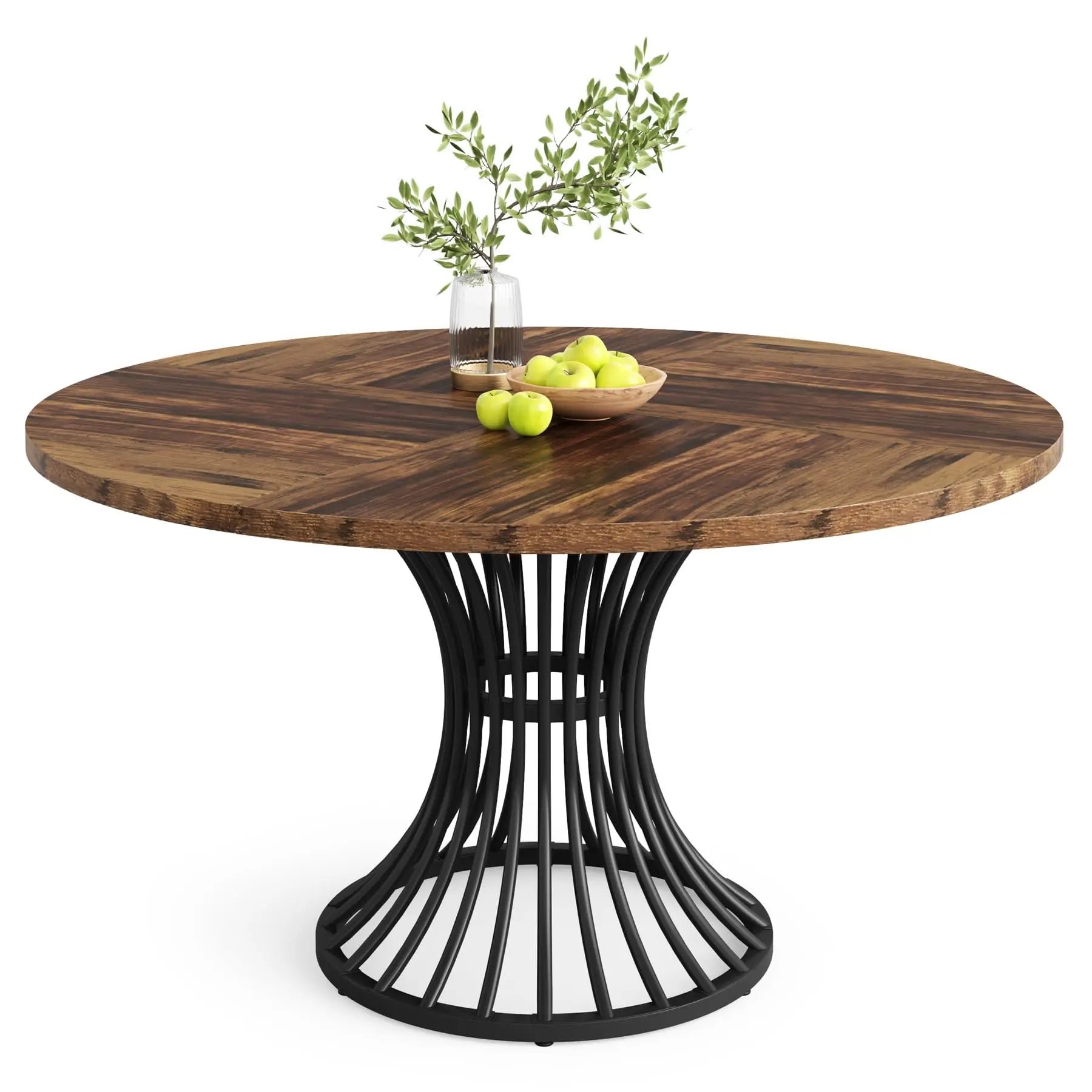Industrial Round Dining Table for 4–6 People