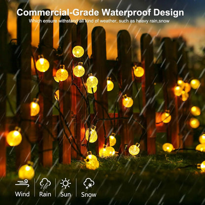Solar Globe String Lights for Outdoor Magic