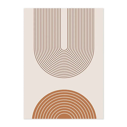Abstract Geometric Wall Art Canvas Print Set – Modern Minimalist Black & Beige Poster Decor